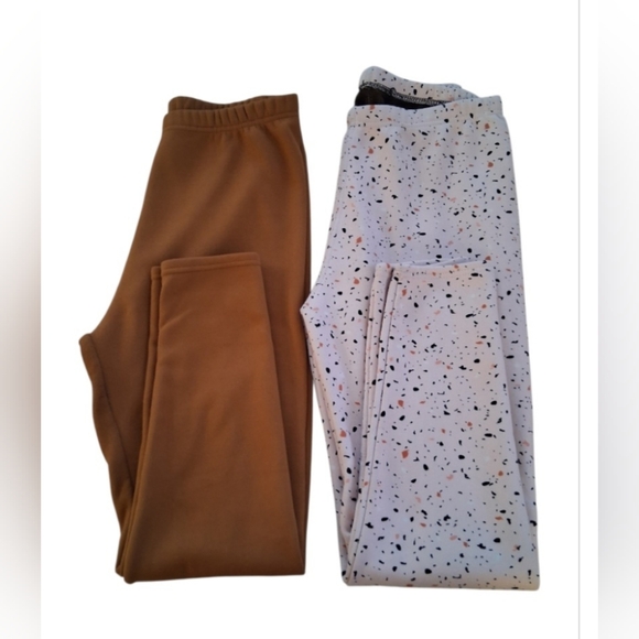 Everyday Stretch Leggings Duo - Caramel & Soft Pink with Speckles - Picture 3 of 8